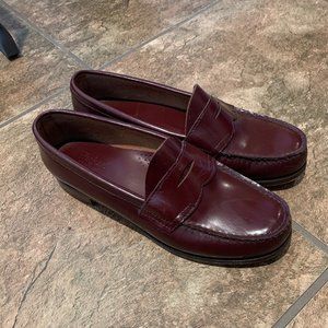 Penny Loafers Weejuns Bass Wine Leather 8.5 T585